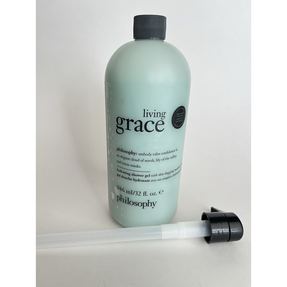 Philosophy Living Grace 3-in-1 Shampoo Bath & Shower Gel 32 fl oz + pump NEW